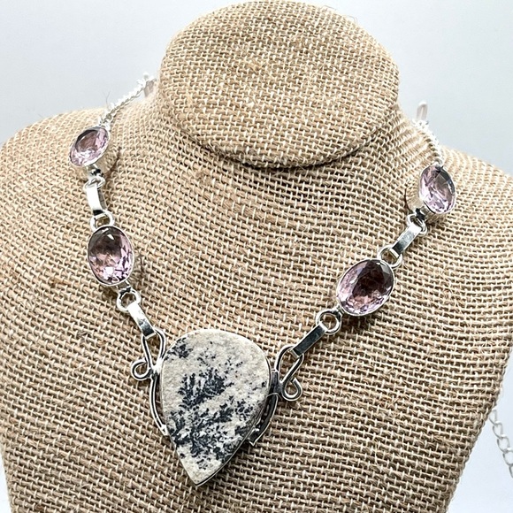 Fosillized Dendritic Necklace 15”- 17” - Picture 5 of 8